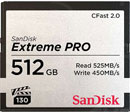SANDISK SDCFSP-512G-G46D EXTREME PRO 512GB CFAST 2.0 MEMORY CARD, 525MB/s read, 450MB/s write